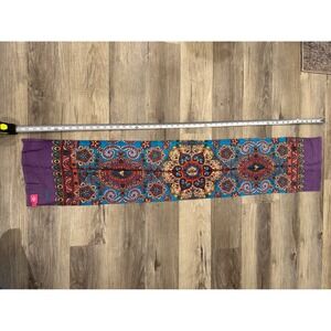 Olly Tana Scarf Purple Paisley Boho Print Acrylic Women's